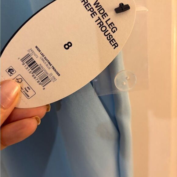 NWT Scoop Wide Leg Trousers Women's Pants Sz 8 Cirrus Blue - Picture 6 of 7